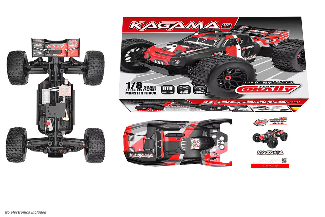 Team Corally C-00474-R Red Kagama XP 6S Monster Truck Roller Chassis