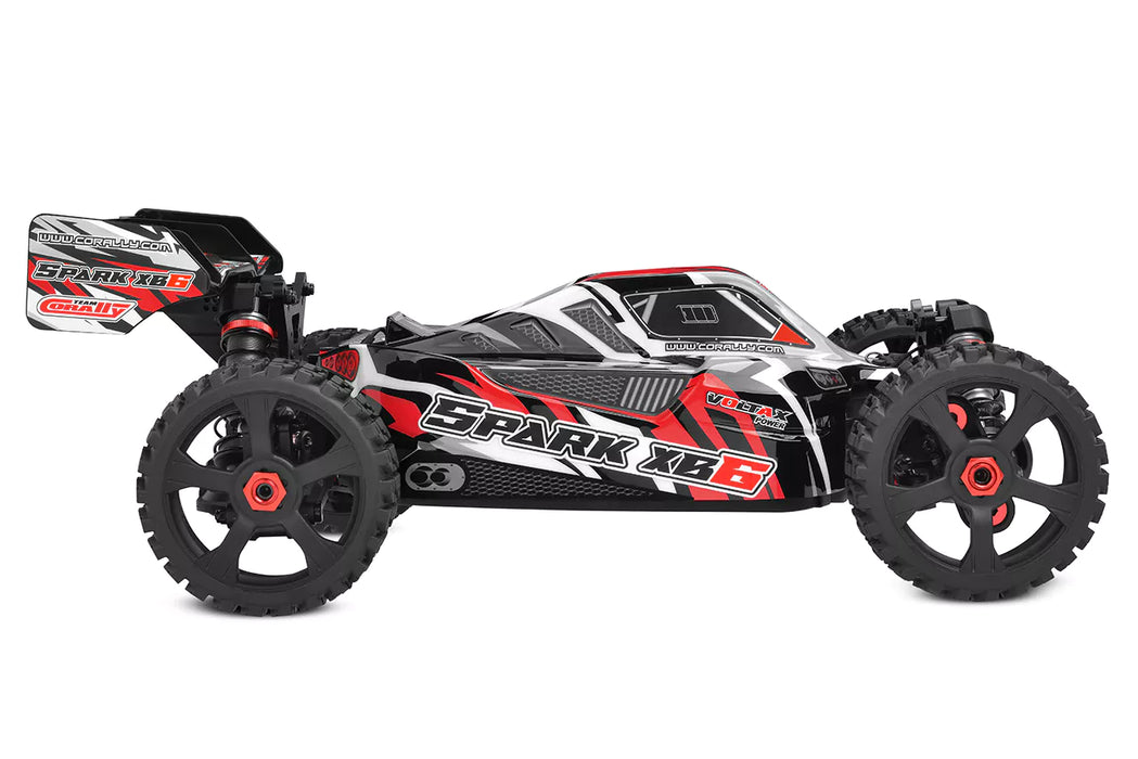 Team Corally C-00485-R Red Spark XB6 1/8 6S Basher Buggy Roller Chassis