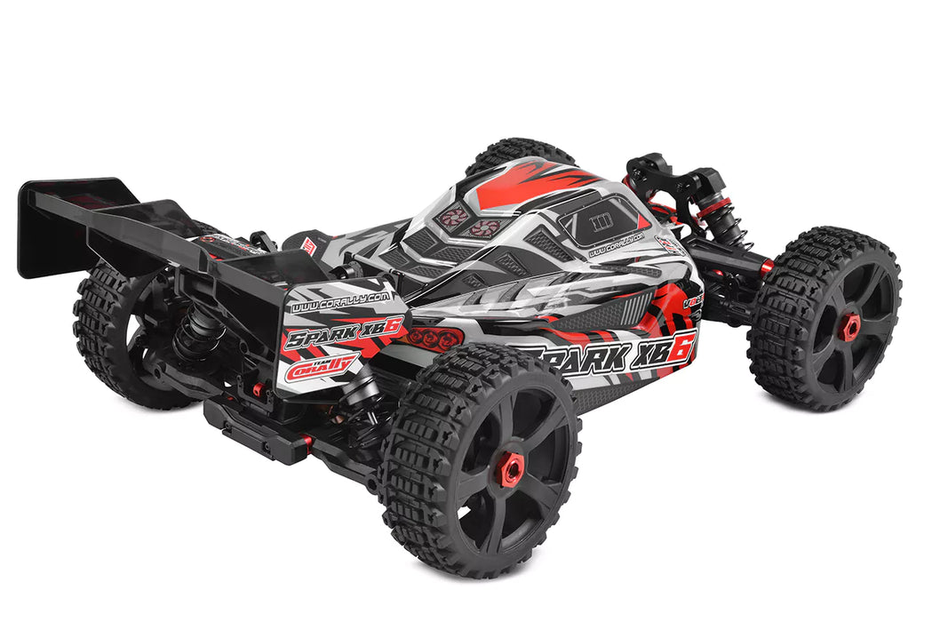 Team Corally C-00485-R Red Spark XB6 1/8 6S Basher Buggy Roller Chassis