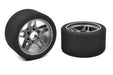 Team Corally C-14712-32 Attack Foam Front Tires for 1/8 Circuit 32 Shore 69mm mounted on Carbon Rims