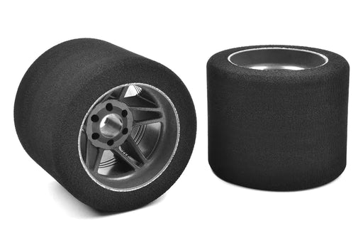 Team Corally C-14719-37 Attack Foam Rear Tires 1/8 Track 37 Shore 76mm mounted on Carbon Rims