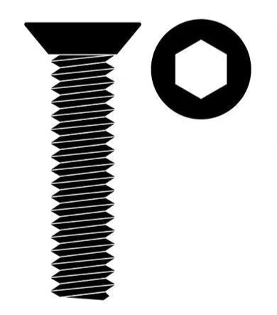 Team Corally C-3002-30-12 Steel M3 x 12mm Hex Flat Head Screws (10 Pack)