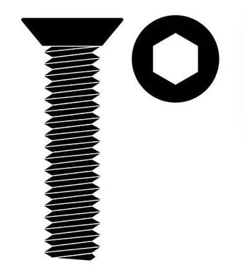 Team Corally C-3002-30-15 Steel M3 x 15mm Hex Flat Head Screws (10 Pack)