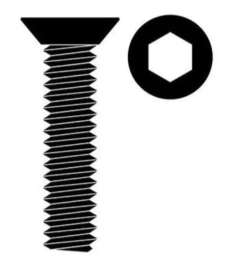 Team Corally C-3002-30-16 Steel M3 x 16mm Hex Flat Head Screws (10 Pack)