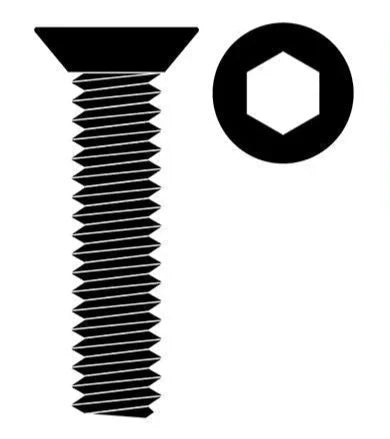 Team Corally C-3002-40-10 Steel M4 x 10mm Hex Flat Head Screws (10 Pack)