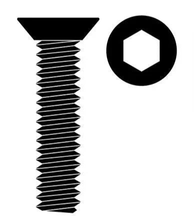 Team Corally C-3002-40-12 Steel M4 x 12mm Hex Flat Head Screws (10 Pack)