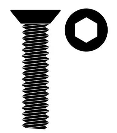 Team Corally C-3002-40-14 Steel M4 x 14mm Hex Flat Head Screws (10 Pack)