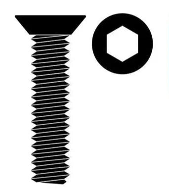 Team Corally C-3002-40-16 Steel M4 x 16mm Hex Flat Head Screws (10 Pack)