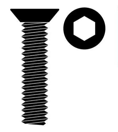 Team Corally C-3002-40-20 Steel M4 x 20mm Hex Flat Head Screws (10 Pack)