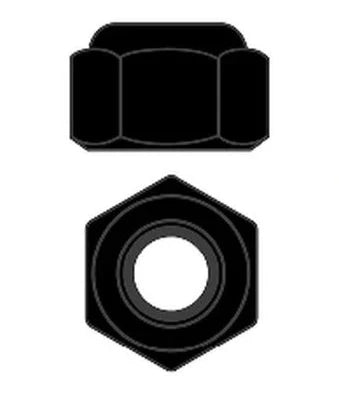Team Corally C-3101-30-6 Black Coated M3 Steel Nylstop Nut (10 Pack)