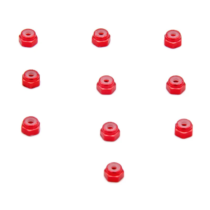 Team Corally C-3106-20-5 Red Aluminum M2 Nylstop Nut (10 Pack)