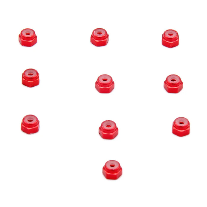 Team Corally C-3106-20-5 Red Aluminum M2 Nylstop Nut (10 Pack)