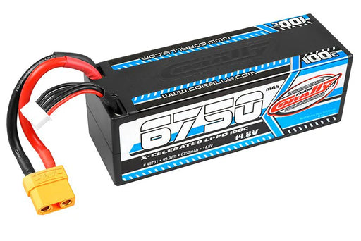 Team Corally C-49731 4S 14.8V 6750mAh 100C X-Celerated Hardcase Lipo Battery with XT90 Connectors