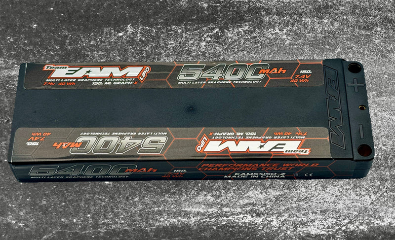 Team EAM 2S 7.4V 5400mAh 150C Multi-Layer Graph-X Graphene UUULCG LiPo Battery