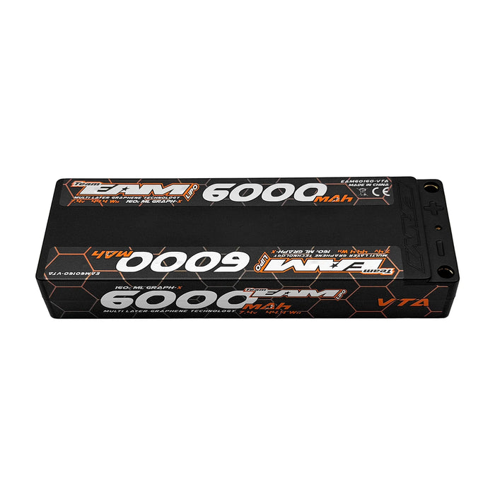 Team EAM 6000mah 160C ULCG 7.4 Graph-X Formula 2S LiPo Battery VTA Spec