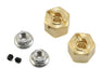 Team KNK (12X10BRA) 12mm Brass Wheel Hex with 10mm Offset (1 Pair)