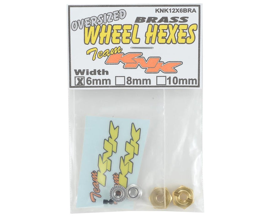 Team KNK (12X6BRA) 12mm Brass Wheel Hex with 6mm Offset (1 Pair)