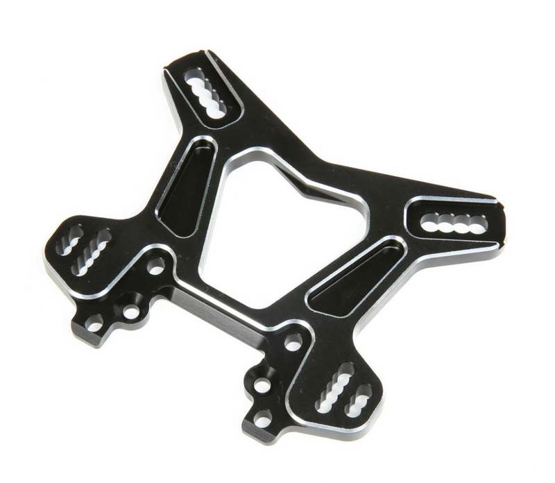 Team Losi Racing TLR244063 Black Aluminum Front Shock Tower for 8IGHT-X/XE