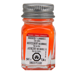 Testors 1173TT Enamel Paint 1/4oz, Orange Fluorescent