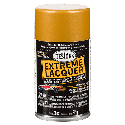 Testors 1846MT One Coat Lacquer Spray Pure Gold, 3oz