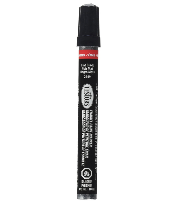 Testors 2549 Bulk Enamel Paint Marker, Flat Black