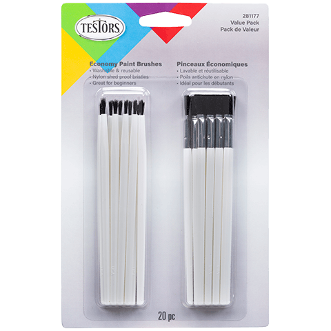 Testors 281177 (8707) Economy Brushes (20 Pack)