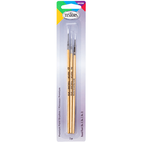 Testors 281206 Premium Round Brush Set