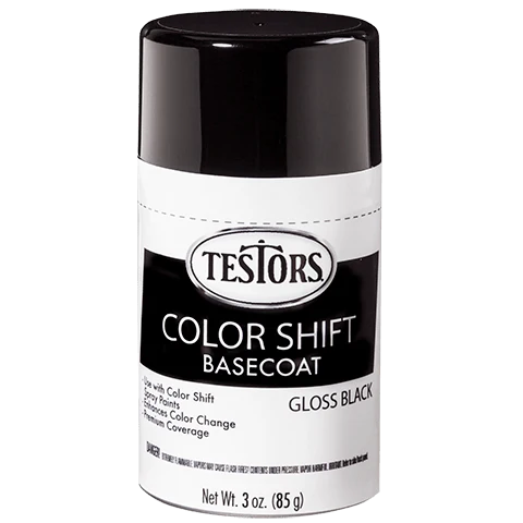 Testors 340912 Colorshift Black Basecoat Spray Paint 3oz