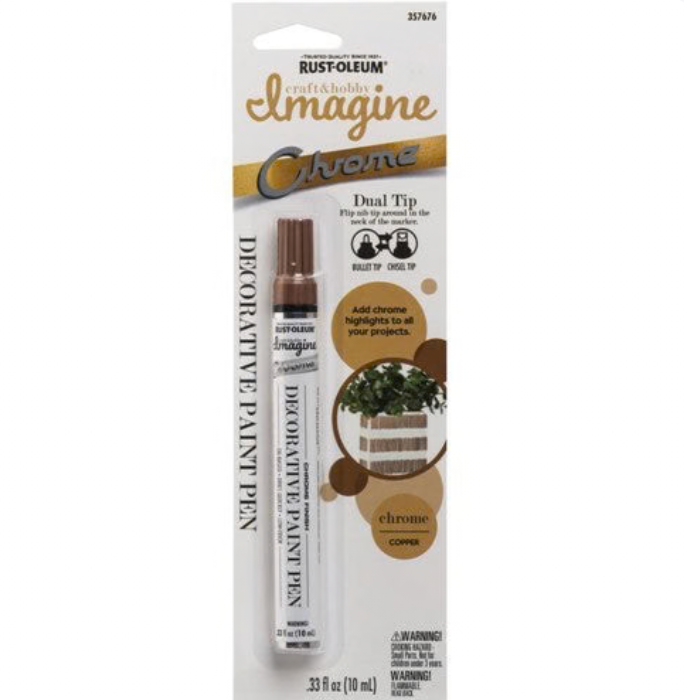 Testors 357676 Dual Tip Paint Marker - Chrome Copper
