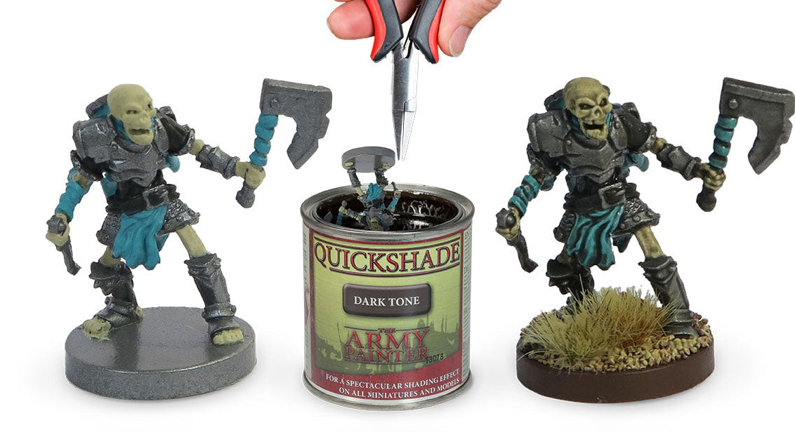 The Army Painter QS1003P Quickshade Dip: Dark Tone 8.4oz Can
