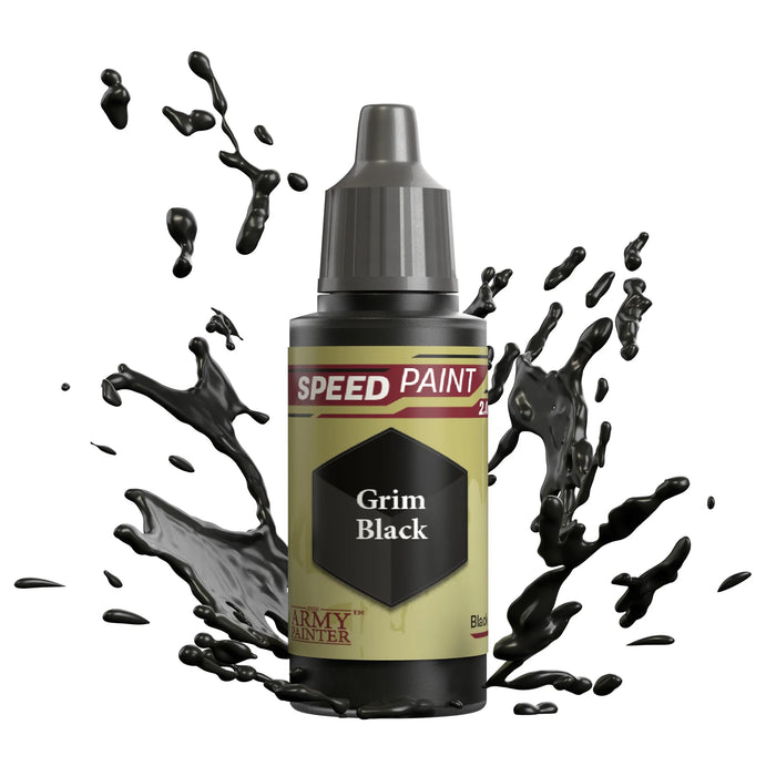 The Army Painter WP2001P Speedpaint: Grim Black Acrylic 18ml Bottle