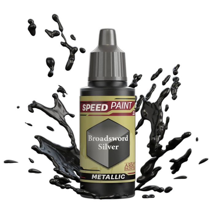 The Army Painter WP2030P Speedpaint: Broadsword Silver Acrylic 18ml Bottle