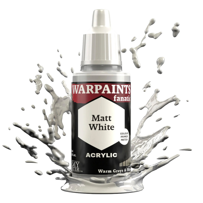 The Army Painter WP3012P Warpaints Fanatic: Matt White Acrylic 18ml Bottle