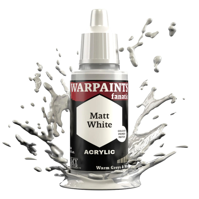 The Army Painter WP3012P Warpaints Fanatic: Matt White Acrylic 18ml Bottle