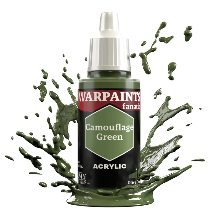 The Army Painter WP3069P Warpaints Fanatic: Camouflage Green Acrylic 18ml Bottle