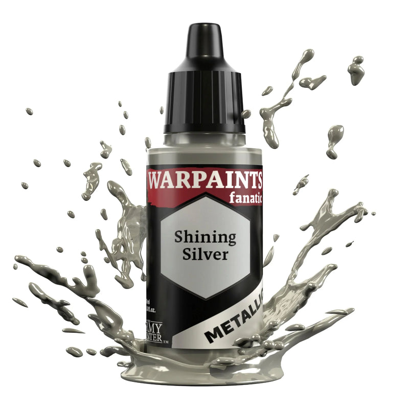 The Army Painter WP3191P Warpaints Fanatic: Metallic Shining Silver Acrylic 18ml Bottle