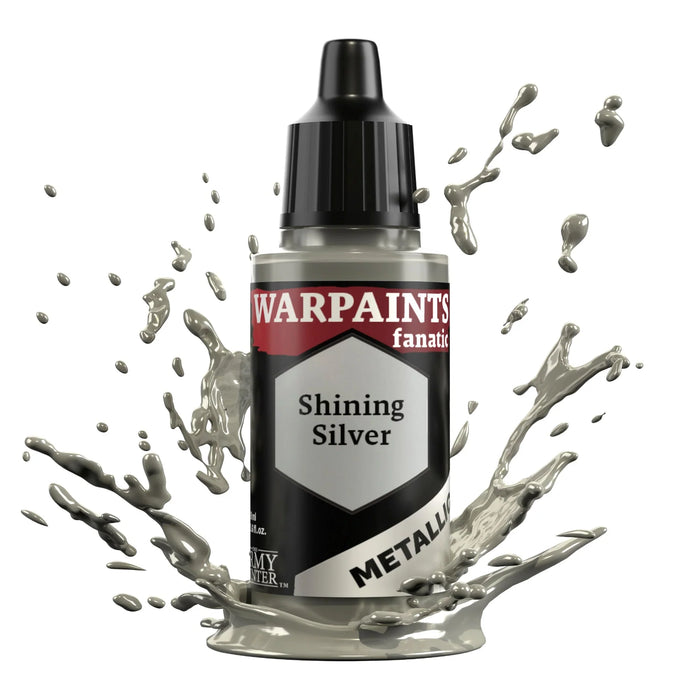 The Army Painter WP3191P Warpaints Fanatic: Metallic Shining Silver Acrylic 18ml Bottle