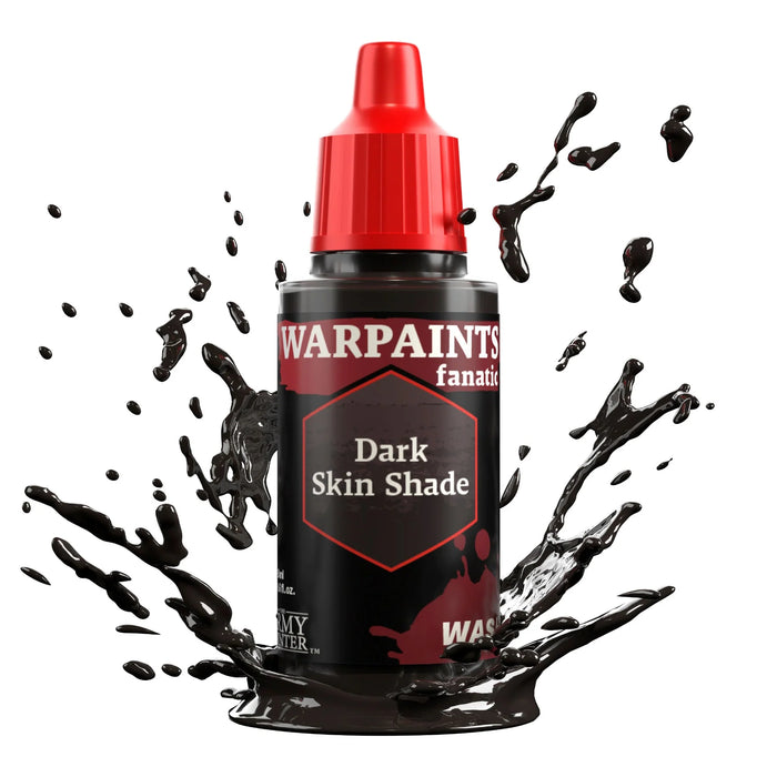 The Army Painter WP3215P Warpaints Fanatic: Wash Dark Skin Shade Acrylic 18ml Bottle