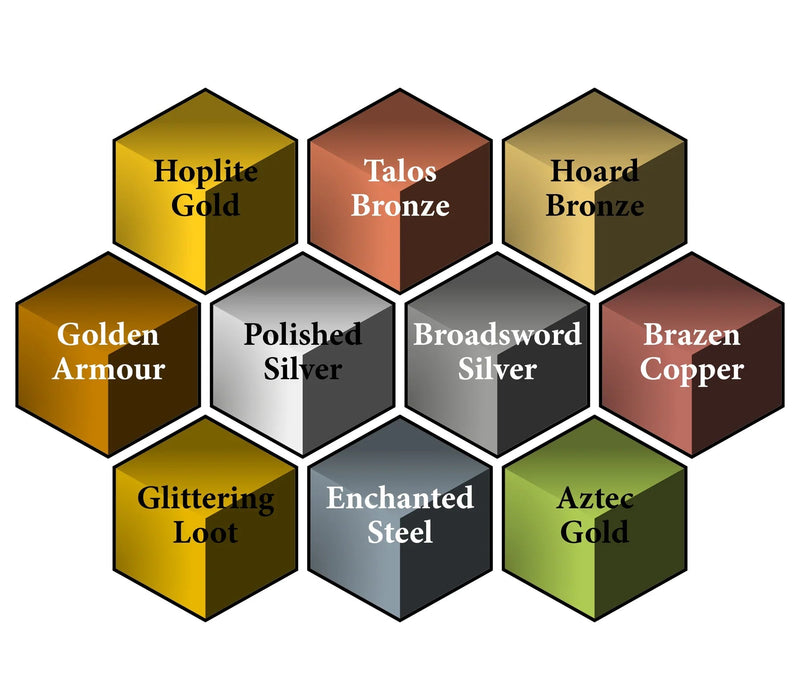 The Army Painter WP8062P Speedpaint: Metallics Acrylic Paint Set 2.0 (10 Colors) 18ml Bottles