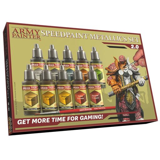 The Army Painter WP8062P Speedpaint: Metallics Acrylic Paint Set 2.0 (10 Colors) 18ml Bottles
