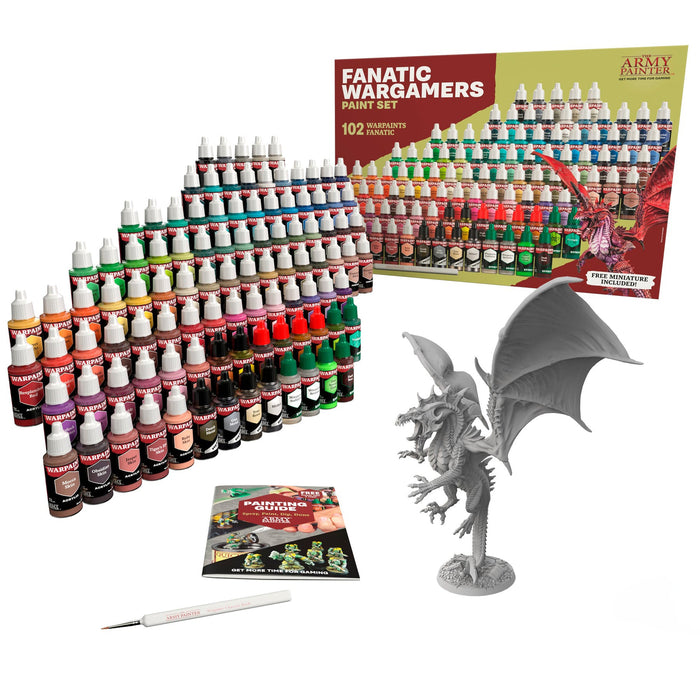 The Army Painter WP8073P Warpaints Fanatic: Wargamers Acrylic Paint Set (102 Colors & miniature) 18ml Bottles