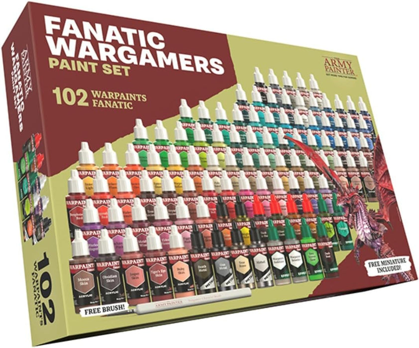 The Army Painter WP8073P Warpaints Fanatic: Wargamers Acrylic Paint Set (102 Colors & miniature) 18ml Bottles