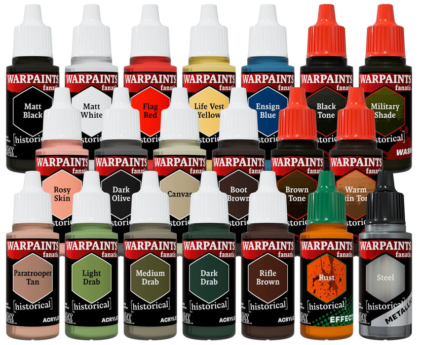 The Army Painter WP8082P Warpaints Historical: WWII American Acrylic Paint Set (20 Colors) 18ml Bottles
