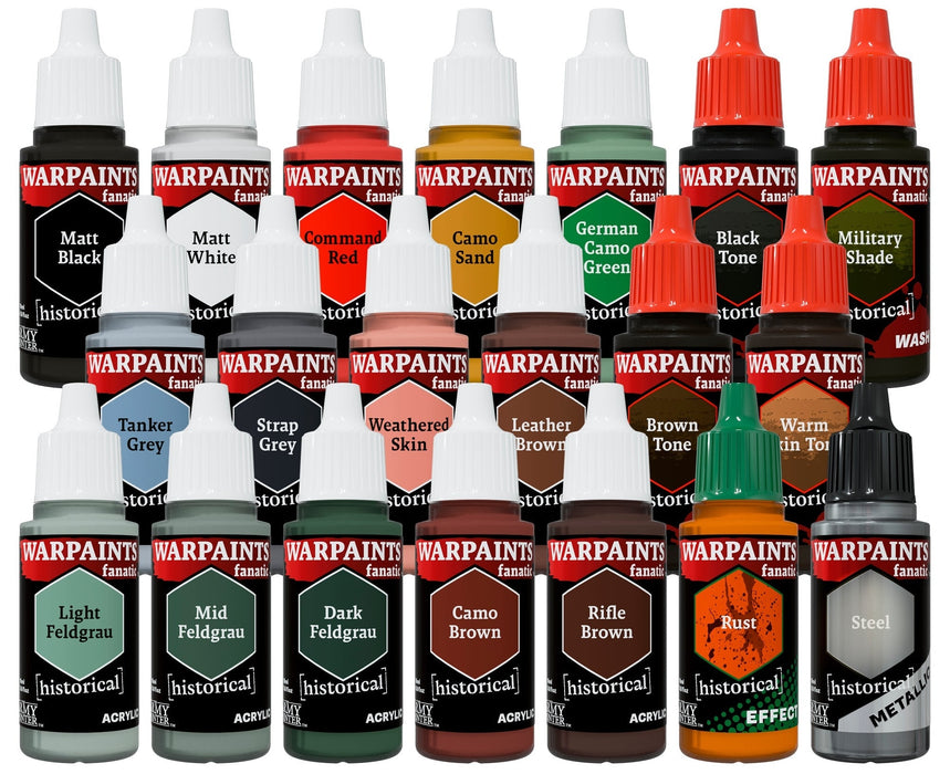 The Army Painter WP8083P Warpaints Historical: WWII German Acrylic Paint Set (20 Colors) 18ml Bottles