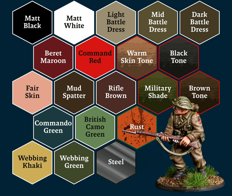 The Army Painter WP8084P Warpaints Historical: WWII British Acrylic Paint Set (20 Colors) 18ml Bottles