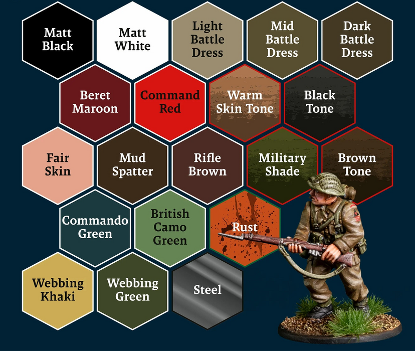 The Army Painter WP8084P Warpaints Historical: WWII British Acrylic Paint Set (20 Colors) 18ml Bottles