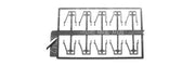 Tichy Train Group 3042 HO Scale Stirrup Steps Angled Offset Bottom Mount 10 Pieces