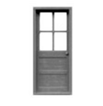 Tichy Train Group 8009 HO Scale Wood Door 4-Lite Top 3x6'8" (6 Pack)