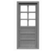 Tichy Train Group 8150 HO Scale 6 Lite 3 Panel Door (4 Pack)