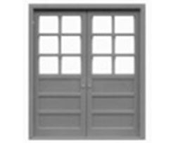 Tichy Train Group 8151 HO Scale Double 6 Lite 3 Panel Door (3 Pack)
